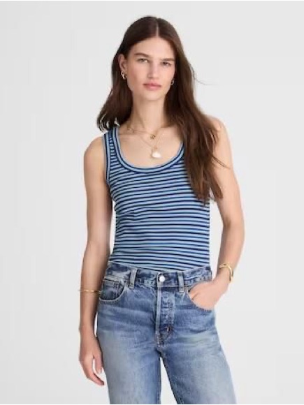 Madewell (Re)Generative Cotton Ribbed Scoopneck Tank In Supima Cotton